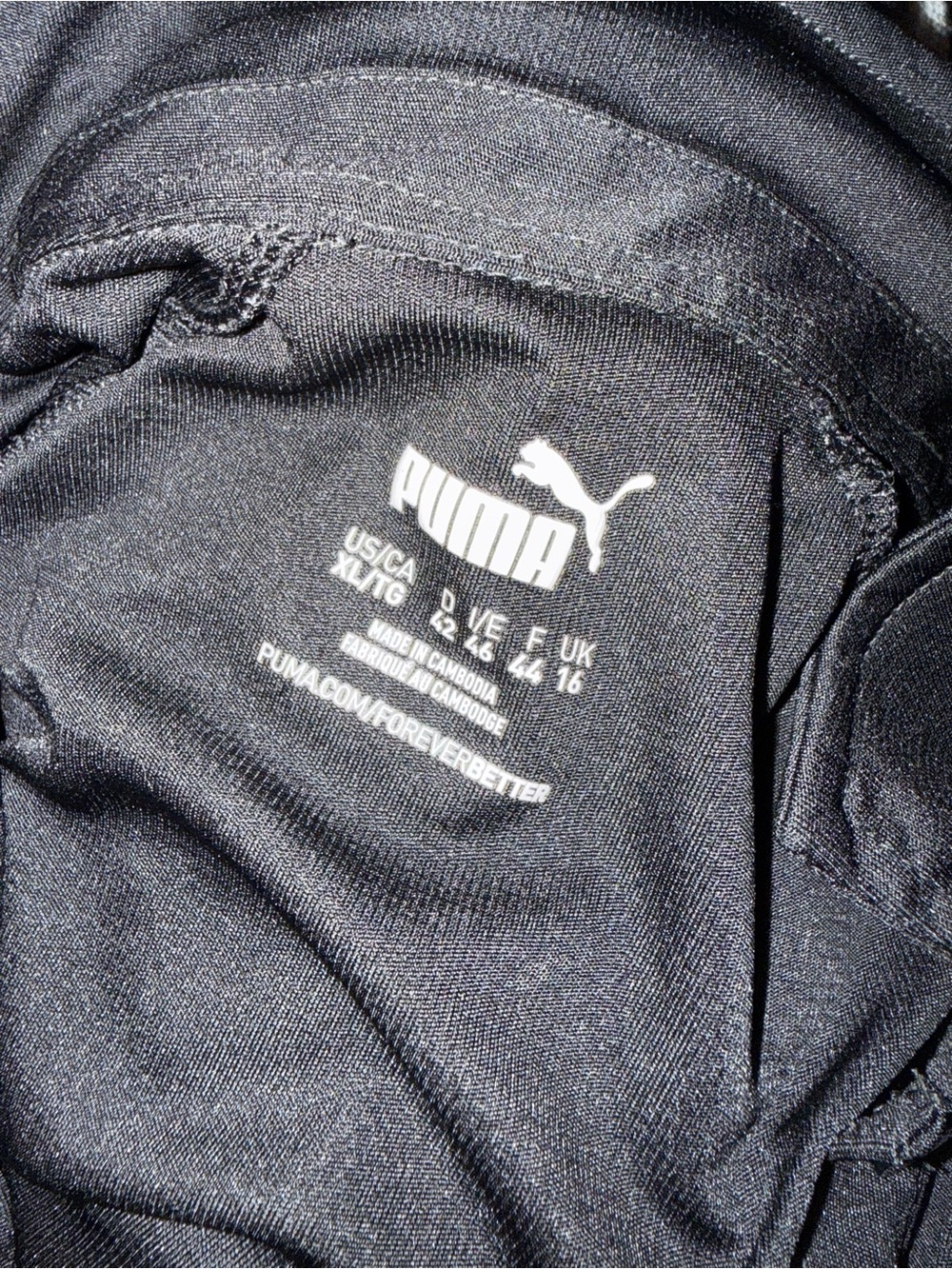 Puma Black Women's Top with White Logo
